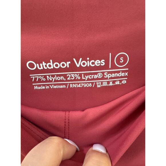 Outdoor Voices Leggings Rust Orange Workout Running Gym Pilates Athleisure Small - Picture 2 of 3
